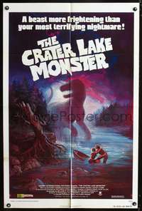 m136 CRATER LAKE MONSTER one-sheet movie poster '77 cool dinosaur artwork by Wil!