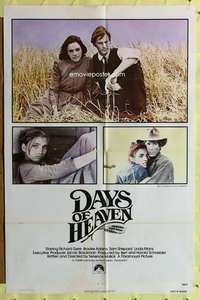 m152 DAYS OF HEAVEN one-sheet movie poster '78 Richard Gere, Brooke Adams
