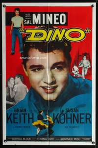 m176 DINO one-sheet movie poster '57 troubled teen Sal Mineo, Brian Keith