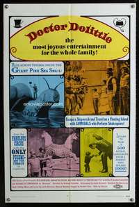 m179 DOCTOR DOLITTLE one-sheet movie poster R69 Rex Harrison, Samantha Eggar, Richard Fleischer