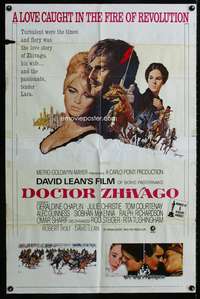 m182 DOCTOR ZHIVAGO one-sheet movie poster R71 David Lean English epic, Howard Terpning art!