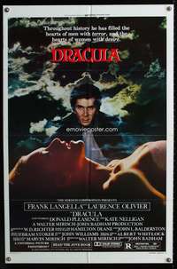 m194 DRACULA style B one-sheet movie poster '79 vampire Frank Langella!