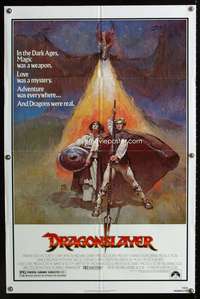 m197 DRAGONSLAYER one-sheet movie poster '81 Jeff Jones fantasy artwork!