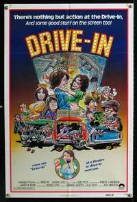 m201 DRIVE-IN one-sheet movie poster '76 movie theater teen comedy!