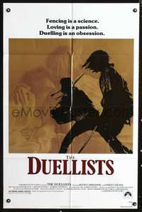 m206 DUELLISTS one-sheet movie poster '77 Ridley Scott, Keith Carradine, Harvey Keitel, fencing!