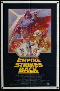 m217 EMPIRE STRIKES BACK 1sh movie poster R81 George Lucas classic, Tom Jung art!