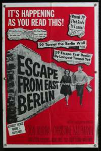 m226 ESCAPE FROM EAST BERLIN one-sheet movie poster '62 Robert Siodmak