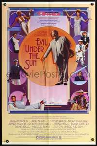 m230 EVIL UNDER THE SUN one-sheet movie poster '82 Agatha Christie, Anthony Shaffer, Peter Ustinov