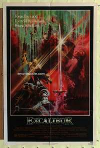 m231 EXCALIBUR one-sheet movie poster '81 John Boorman, Bob Peak fantasy artwork!