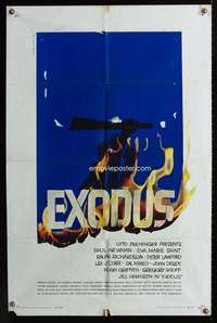 m234 EXODUS one-sheet movie poster '61 Paul Newman, Otto Preminger, classic Saul Bass art!