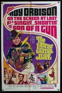 m253 FASTEST GUITAR ALIVE one-sheet movie poster '67 Roy Orbison with wild guitar gun!
