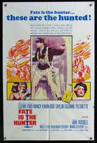 m254 FATE IS THE HUNTER one-sheet movie poster '64 Glenn Ford, Nancy Kwan