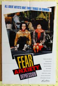 m258 FEAR, ANXIETY & DEPRESSION one-sheet movie poster '89 Todd Solondz