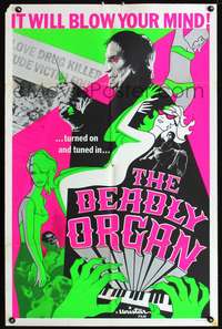 m259 FEAST OF FLESH one-sheet poster '67 The Deadly Organ will blow your mind, cool drug image!