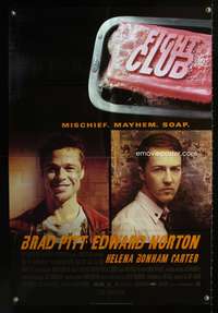 m262 FIGHT CLUB DS style A advance one-sheet movie poster '99 Edward Norton, Brad Pitt