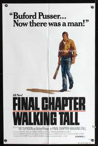 m263 FINAL CHAPTER - WALKING TALL one-sheet movie poster '77 Bo Svenson as Buford Pusser!