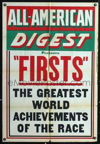 m265 FIRSTS one-sheet movie poster '40s greatest black African-American achievements!