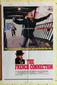 m283 FRENCH CONNECTION one-sheet movie poster '71 Gene Hackman, Roy Scheider, William Friedkin