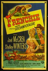 m284 FRENCHIE one-sheet movie poster '51 Shelley Winters, Joel McCrea