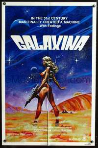 m293 GALAXINA style A one-sheet movie poster '80 sexy Robert Tanenbaum sci-fi artwork!