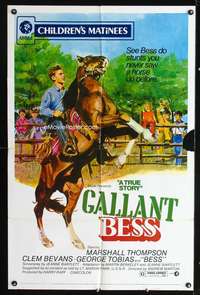 m294 GALLANT BESS one-sheet movie poster R73 young boy and his horse!