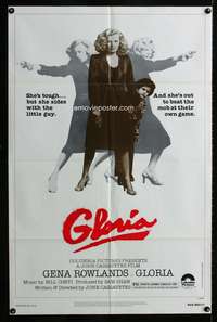 m306 GLORIA one-sheet movie poster '80 John Cassavetes, Gena Rowlands