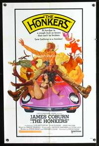 m329 HONKERS one-sheet movie poster '72 James Coburn, Lois Nettleton, bull riding!