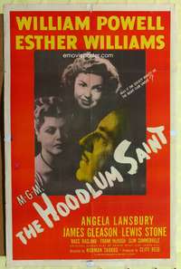 m331 HOODLUM SAINT one-sheet movie poster '46 William Powell, Esther Williams, Angela Lansbury