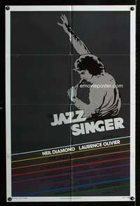 m346 JAZZ SINGER one-sheet movie poster '81 artwork of Neil Diamond, re-make!