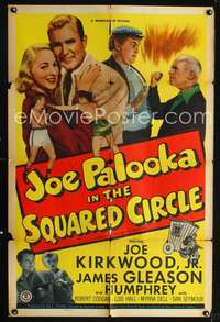 m347 JOE PALOOKA IN THE SQUARED CIRCLE one-sheet movie poster '50 boxing Joe Kirkwood Jr!