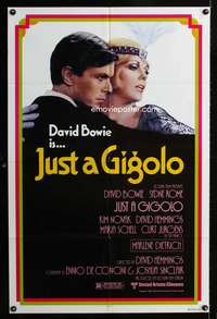 m353 JUST A GIGOLO one-sheet movie poster '81 David Bowie, Kim Novak
