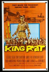 m359 KING RAT one-sheet movie poster '65 George Segal, James Clavell, WWII POWs!