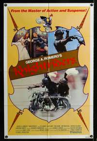 m361 KNIGHTRIDERS int'l one-sheet movie poster '81 George A. Romero, medieval dirtbikes!