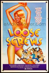 m376 LOOSE SCREWS one-sheet movie poster '85 super sexy Morrison artwork!