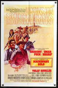 m383 MacKENNA'S GOLD one-sheet movie poster '69 Gregory Peck, Omar Sharif