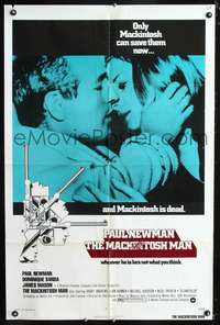 m384 MACKINTOSH MAN one-sheet movie poster '73 Paul Newman, John Huston, Dominique Sanda