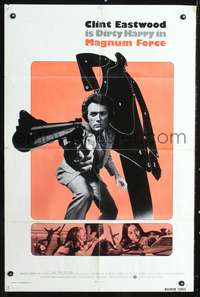 m390 MAGNUM FORCE int'l one-sheet movie poster '73 Clint Eastwood is Dirty Harry!
