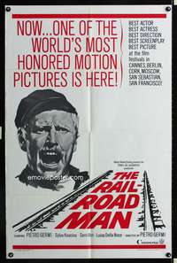 m392 MAN OF IRON one-sheet movie poster '65 Italian, Rail-Road Man!