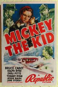 m407 MICKEY THE KID one-sheet movie poster '39 Bruce Cabot, Ralph Byrd