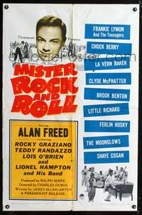 m414 MISTER ROCK & ROLL one-sheet movie poster '57 musicians Alan Freed & Little Richard!