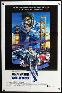 m423 MR. RICCO one-sheet movie poster '74 Dean Martin, cool L. Salle artwork!