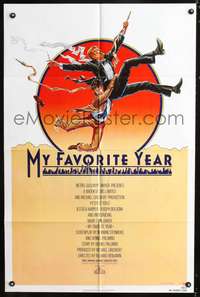 m440 MY FAVORITE YEAR one-sheet movie poster '82 Peter O'Toole, John Alvin art!