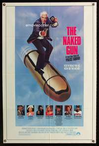 m446 NAKED GUN one-sheet movie poster '88 Leslie Nielsen screwball crime classic!