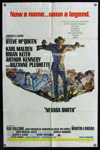 m456 NEVADA SMITH one-sheet movie poster '66 Steve McQueen, Karl Malden