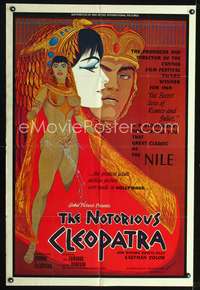 m466 NOTORIOUS CLEOPATRA one-sheet movie poster '70 sexy Marshall artwork of Egyptian Sonora!