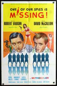 m473 ONE OF OUR SPIES IS MISSING one-sheet '66 Robert Vaughn, David McCallum, The Man from UNCLE!
