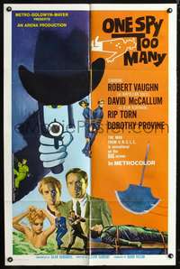 m474 ONE SPY TOO MANY int'l 1sh '66 Robert Vaughn, David McCallum, The Man from UNCLE!