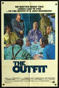 m478 OUTFIT one-sheet movie poster '73 Robert Duvall, Joe Don Baker, cool poker gambling art!