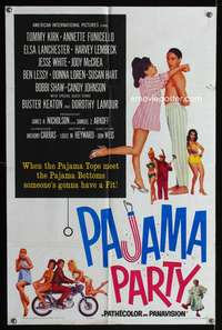 m486 PAJAMA PARTY one-sheet movie poster '64 Annette Funicello, Tommy Kirk