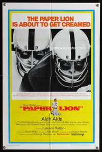 m492 PAPER LION style A one-sheet movie poster '68 George Plimpton plays football!